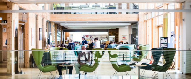 View of the cafe area in Keynsham Civic Centre